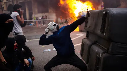 Quinto día consecutivo de protestas en Barcelona en reacción a la sentencia del Procés- PABLO LASAOSA 13