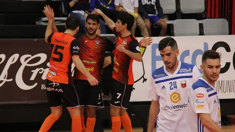 Partido entre el AD Sala Zaragoza y el Ribera Navarra. Cedida.