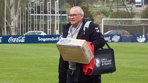El ATS y fisioterapeuta de Osasuna, Pedro del Villar, en Tajonar poco antes de su jubilación. Navarra.com