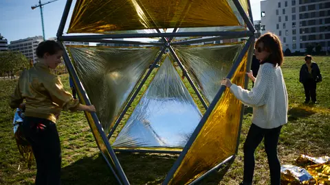 Inauguración de los poliedros gigantes, dentro del programa 'Repensar la periferia' 12