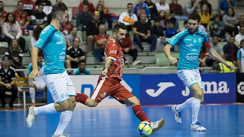 Partido entre El Pozo Murcia y Osasuna Xota en la capital murciana. Lnfs.