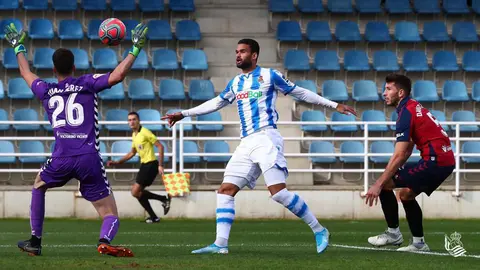Partido entre la Real Sociedad y Osasuna en Zubieta. @RealSociedad.