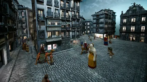 El Ayuntamiento de Pamplona inaugura el Belén del Zaguan y las luces navideñas de la ciudad de Pamplona. PABLO LASAOSA