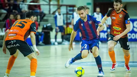 Partido de fútbol sala entre el Levante UD y el Ribera Navarra. Cedida.