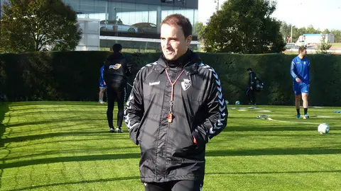 Jagoba Arrasate en un entrenamiento de Osasuna en Tajonar. Navarra.com