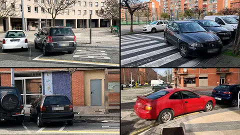 Coches mal aparcados en la zona norte de la Rochapea (14) CEDIDA
