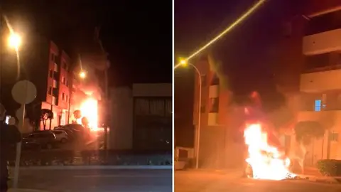 Incendio de dos contenedores en la avenida del Barrio de Tudela NAVARRACOM