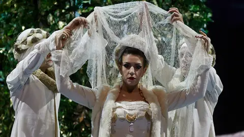 Ensayo general de la ópera 'Norma' en el Palacio de Congresos y Auditorio Baluarte. IÑIGO ALZUGARAY