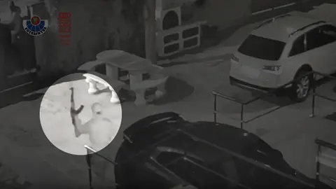 Momento del robo de armas en una vivienda de Berrioplano CEDIDA