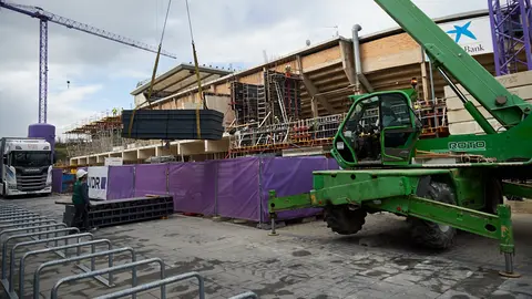 Estado de las obras de El Sadar en el mes de Febrero. MIGUEL OSÉS