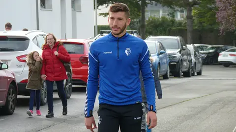 El defensa de Osasuna, David García, en las instalaciones de Tajonar. Navarra.com