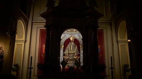 La Capilla de San Fermín permanece abierta durante la crisis del coronavirus. PABLO LASAOSA