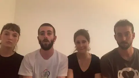 Imagen de los estudiantes navarros atrapados en Argentina