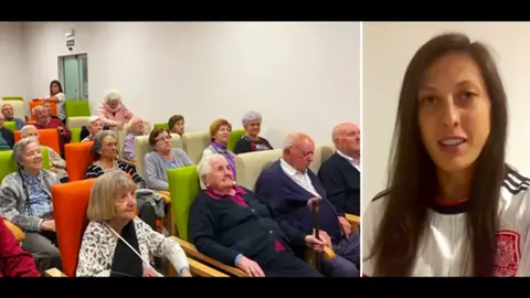 Mensaje de apoyo a la residencia San Jerónimo de Estella. Sefútbol.