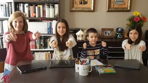 Imagen del video del colegio Regina Pacis de Burlada para animar el confinamiento.