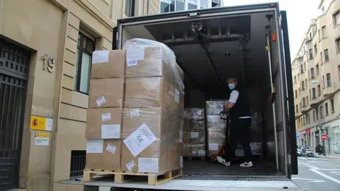 Mascarillas llegadas a Navarra DELEGACIÓN DEL GOBIERNO
