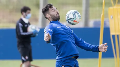 El jugador Enric Gallego en Tajonar. CA Osasuna.