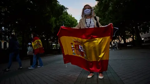 Concentración en Pamplona en Contra del Ejecutivo de PSOE. PABLO LASAOSA
