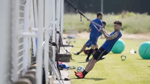 Rober Ibáñez en las instalaciones de Tajonar. CA Osasuna.