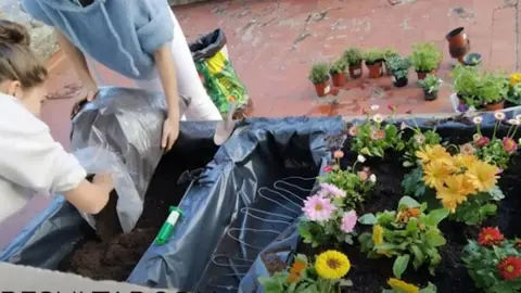 Creación de las terrazas electroverdes del colegio Liceo Monjardín de Pamplona.