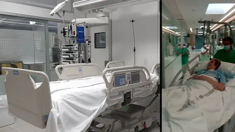 Mujer que sale de la UCI tras 96 días en Pamplona EUROPA PRESS