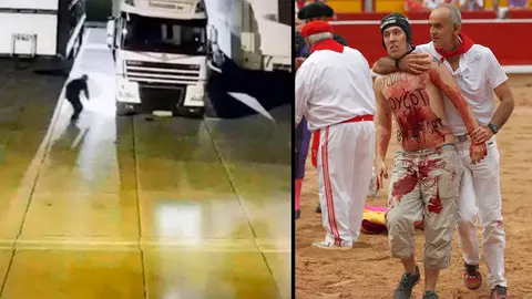 Peter Janssen, a punto de quemar los camiones JARA Y SEDAL