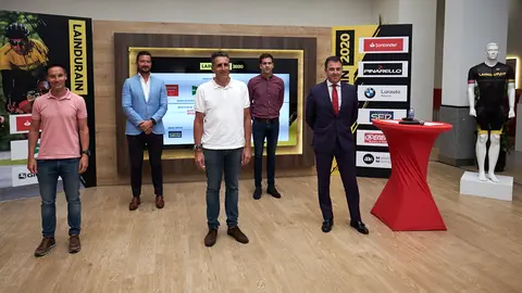 Presentación de la carrera cicloturista "La Indurain 2020" con la presencia de Miguel Indurain. PABLO LASAOSA