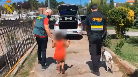 Niña rescatada por la Guardia Civil en La Rioja