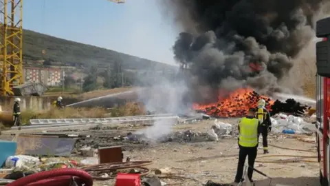 Incendio de madera en Biurrun GUARDIA CIVIL