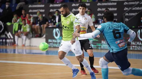 Partido entre Palma Futsal y Ribera Navarra en Mallorca. @PalmaFutsal