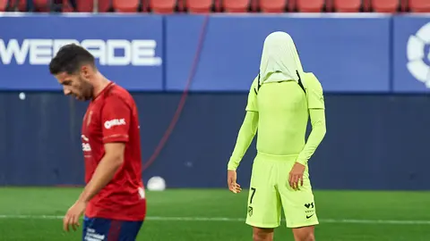Partido entre Osasuna y Atletico de Madrid correspondiente a la jornada 8 jugado en el estadio de El Sadar de Pamplona. MIGUEL OSÉS