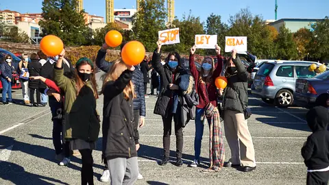 Miles de personas protestan en Pamplona en contra de la ley de Educación conocida como “Ley Celaá” que ataca a los colegios concertados y a los centros de educación especial. PABLO LASAOSA