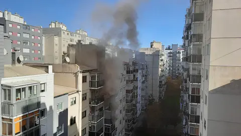 Dos personas evacuadas al hospital por un incendio en una vivienda de Barañáin. ELENA BORREGO YOLDI (1)