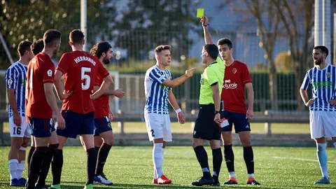 Partido entre Osasuna Promesas e Izarra jugado en las instalaciones de Tajonar. MIGUEL OSÉS