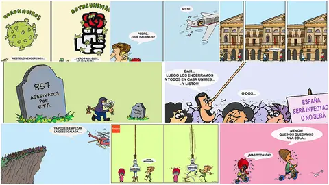 Como de viñetas de Koko que resumen el año 2020.