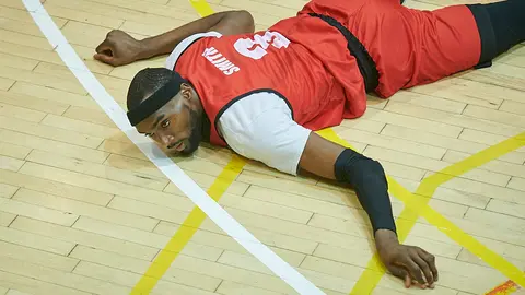 El Basket Navarra se enfrenta al Tarragona en el pabellón Arrosadía. PABLO LASAOSA