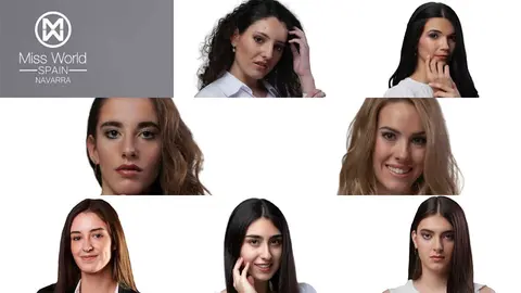 Collage con las fotos de las candidatas navarras a Miss.