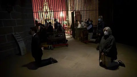 Celebración de los Oficios de Jueves Santo de la Semana Santa de 2021. PABLO LASAOSA