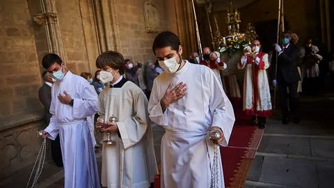 Celebración del Corpus Christi en la Catedral de Pamplona con una Misa Solemne. PABLO LASAOSA