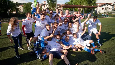 Partido de Play oof de ascenso a Segunda B entre el Beti Kozkor y el Ardoi en Lekunberri. MIGUEL OSÉS