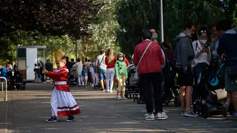 Exposición de los Gigantes y cabezudos de Pamplona en la Sala de Armas de la Ciudadela. MIGUEL OSÉS