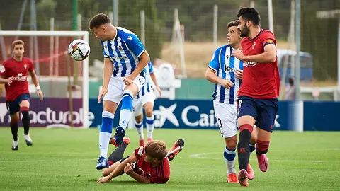 Osasuna Promesas se enfrenta a la Real Sociedad C en Tajonar. PABLO LASAOSA