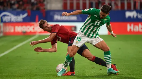 Partido entre Osasuna y Betis correspondiente a la jornada número 6 de la Liga disputado en el estadio de El Sadar de Pamplona. MIGUEL OSÉS