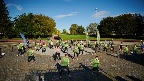 VII Marcha Navarra Contra el Cáncer 2021 en Pamplona. PABLO LASAOSA