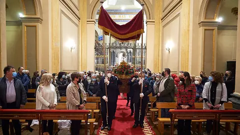 Recibimiento de las reliquias de San Fermín con una Misa presidida por el Arzobispo Freancisco Pérez. PABLO LASAOSA