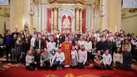 Cuarto peldaño de la tradicional Misa de San Fermín 2022. PABLO LASAOSA
