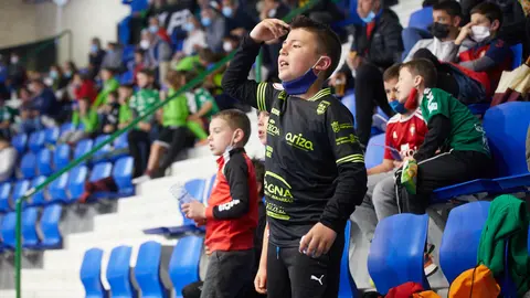 Partido de la LNFS entre Osasuna Magna Xota y Aspil Jumpers Ribera Navarra disputado en el pabellón Anaitasuna de Pamplona. IÑIGO ALZUGARAY