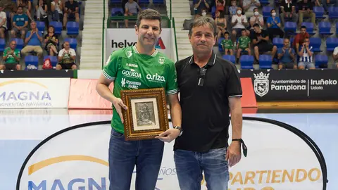 Partido de la LNFS entre Osasuna Magna Xota y Burela Lugo disputado en el pabellón Anaitasuna de Pamplona. IÑIGO ALZUGARAY