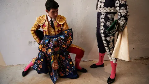 Novillada de la Feria del Toro de San Fermín 2022 con novillos de la ganadería Pincha para los novilleros Jorge Martínez, Isaac Fonseca y Álvaro Alarcón. PABLO LASAOSA