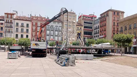 El estado del centro de Pamplona tras 9 de días de fiesta de San Fermín